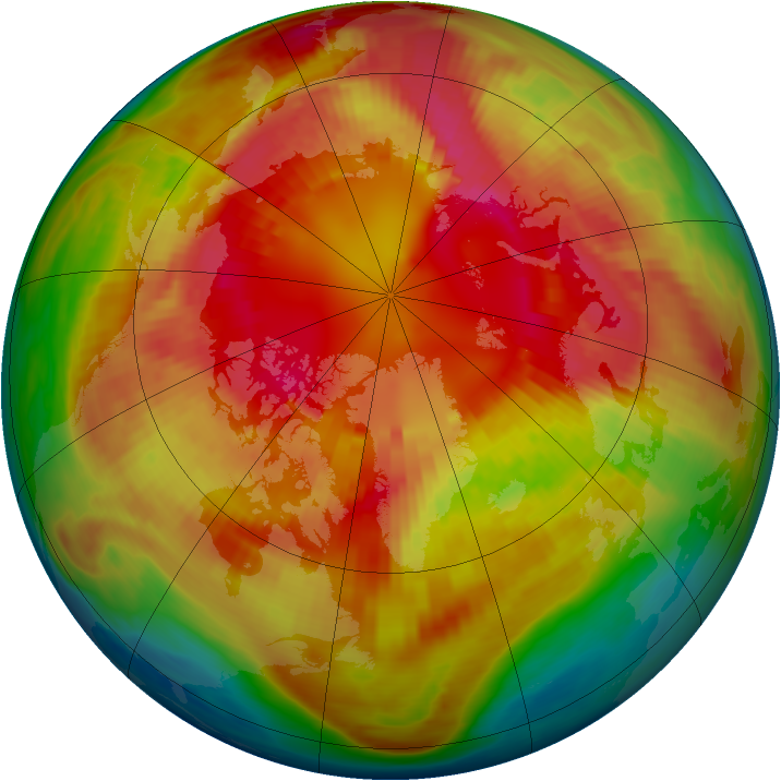 Arctic ozone map for 27 February 1987
